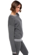 Katoen & Kasjmier dames kasjmier pullover met ronde hals stormie foggy thunder marl m